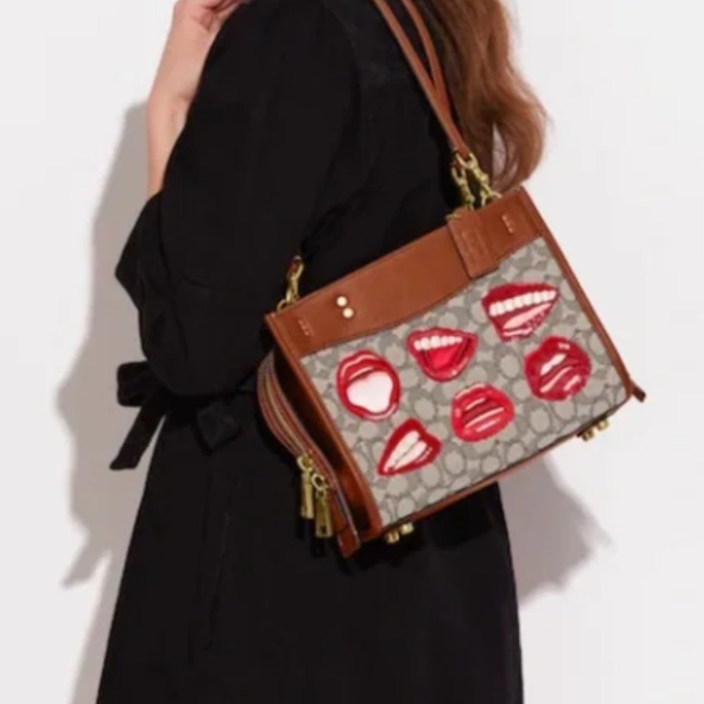 NWT Coach X Tom Wesselmann Rogue 25 In Signature Textile Jacquard